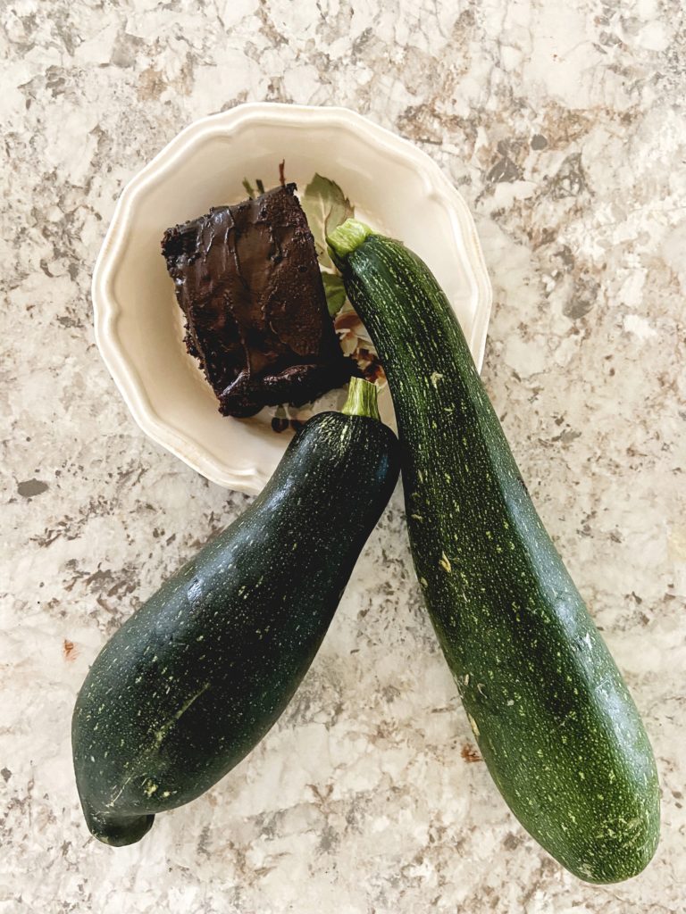 Zucchini and a brownie - match made in heaven